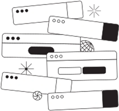 Abstract illustration of stacked website forms and login boxes.